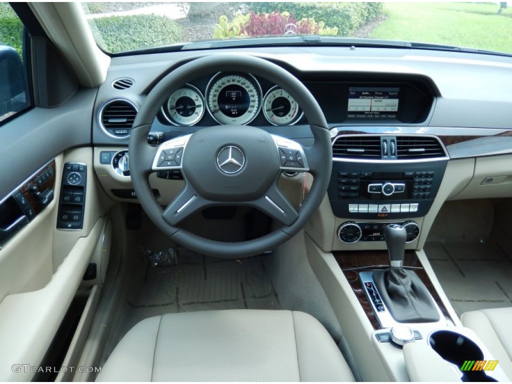2014 Mercedes-Benz C 250 Luxury Almond/Mocha Dashboard Photo #85418814