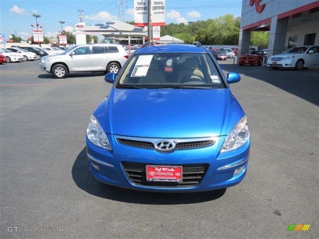 2010 Elantra Touring SE - Vivid Blue / Beige photo #2