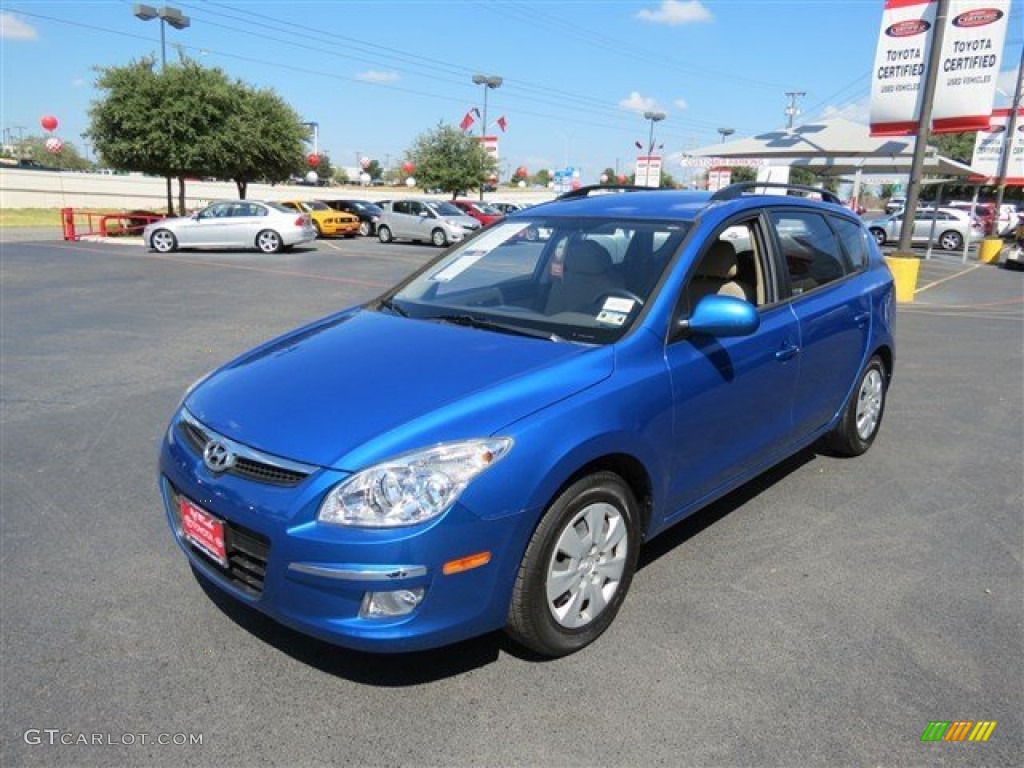 2010 Elantra Touring SE - Vivid Blue / Beige photo #3