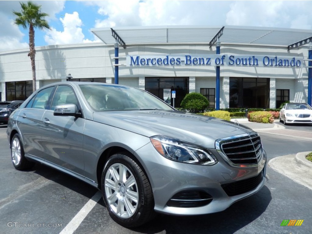 2014 E 350 Sedan - Paladium Silver Metallic / Silk Beige/Espresso Brown photo #1