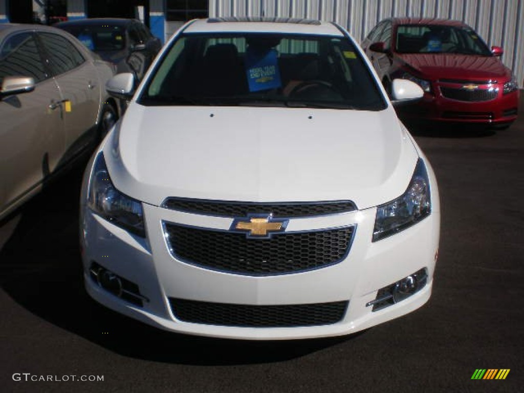 2013 Cruze LTZ - Summit White / Jet Black/Brick photo #4