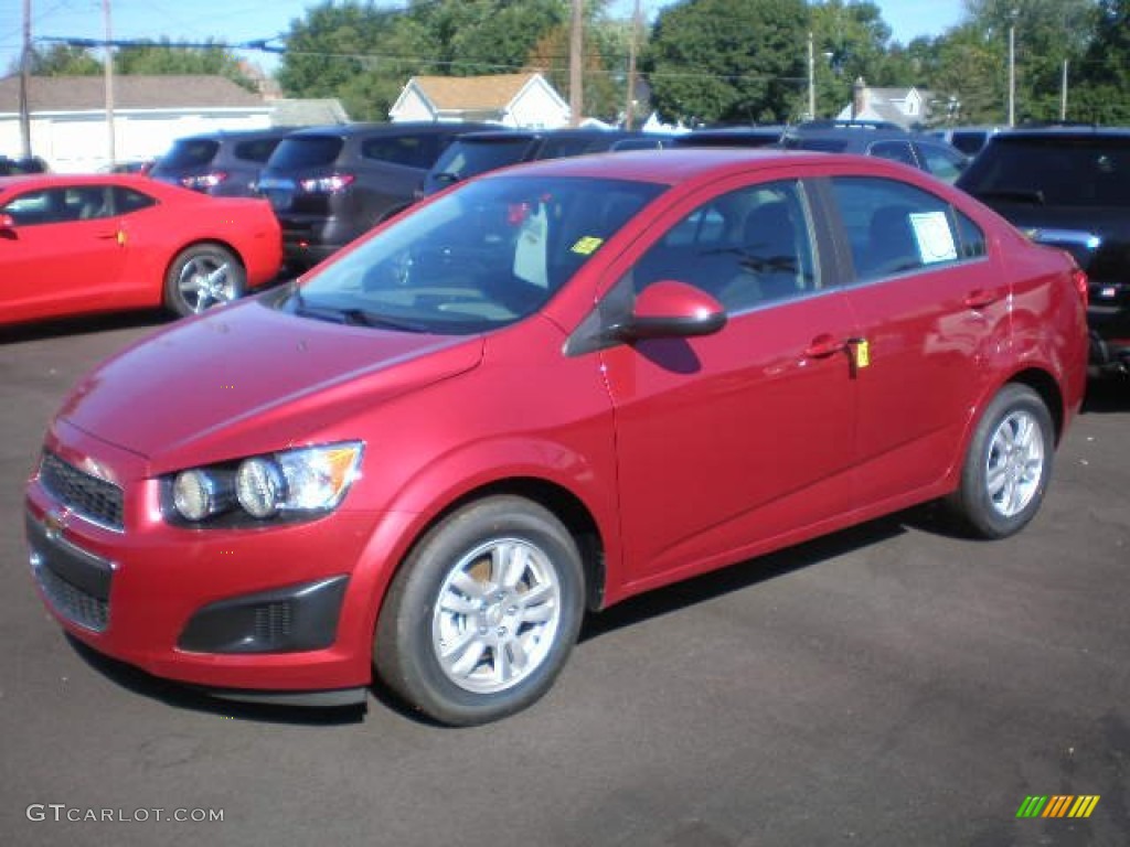 2013 Sonic LT Sedan - Crystal Red Tintcoat / Jet Black/Dark Titanium photo #1