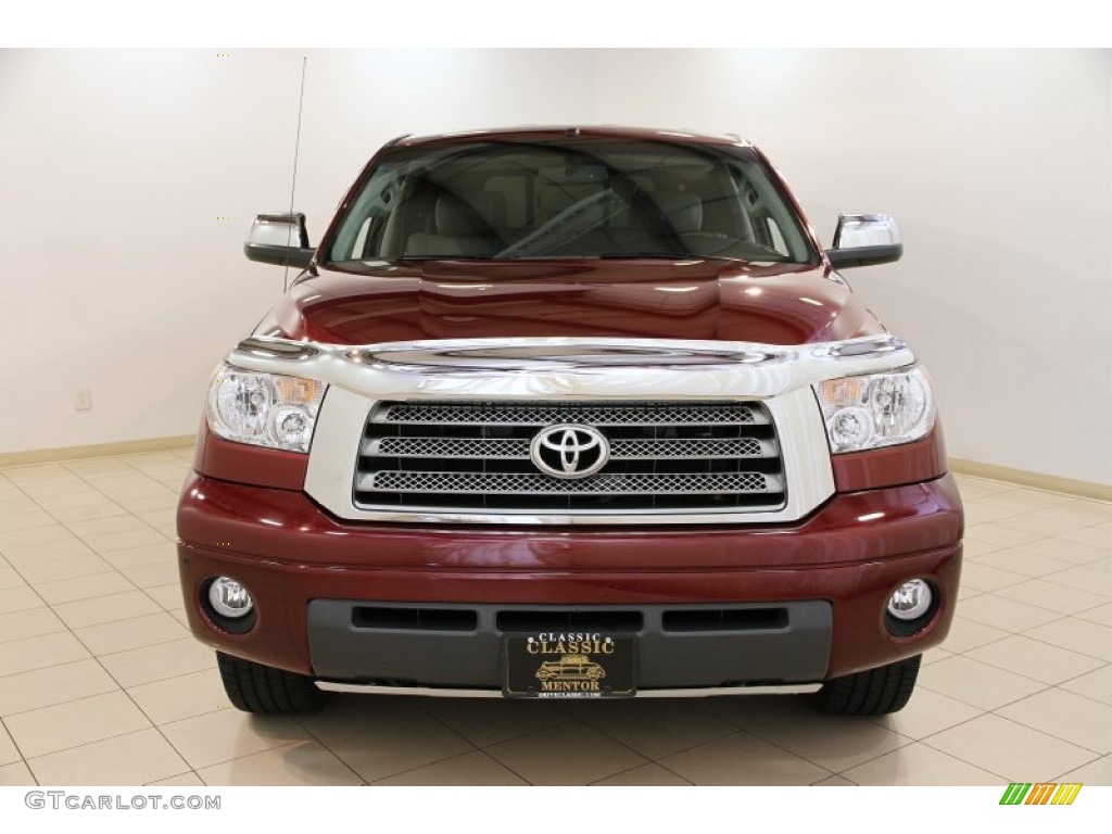2008 Tundra Limited Double Cab 4x4 - Salsa Red Pearl / Graphite Gray photo #2