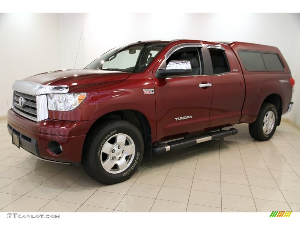 2008 Tundra Limited Double Cab 4x4 - Salsa Red Pearl / Graphite Gray photo #3