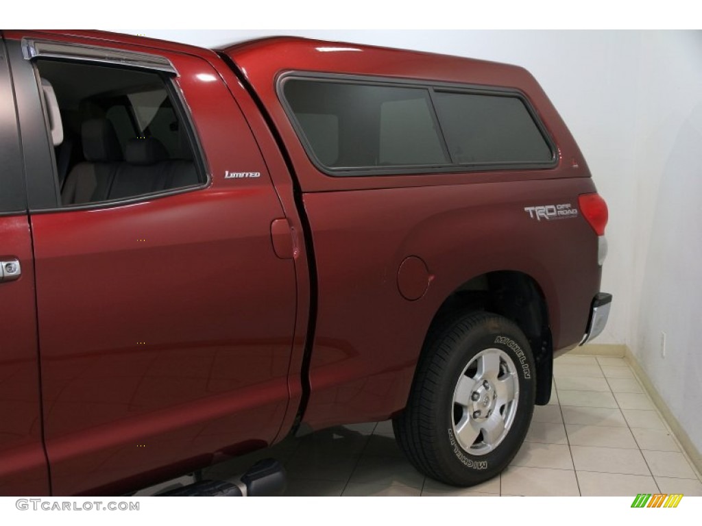 2008 Tundra Limited Double Cab 4x4 - Salsa Red Pearl / Graphite Gray photo #4
