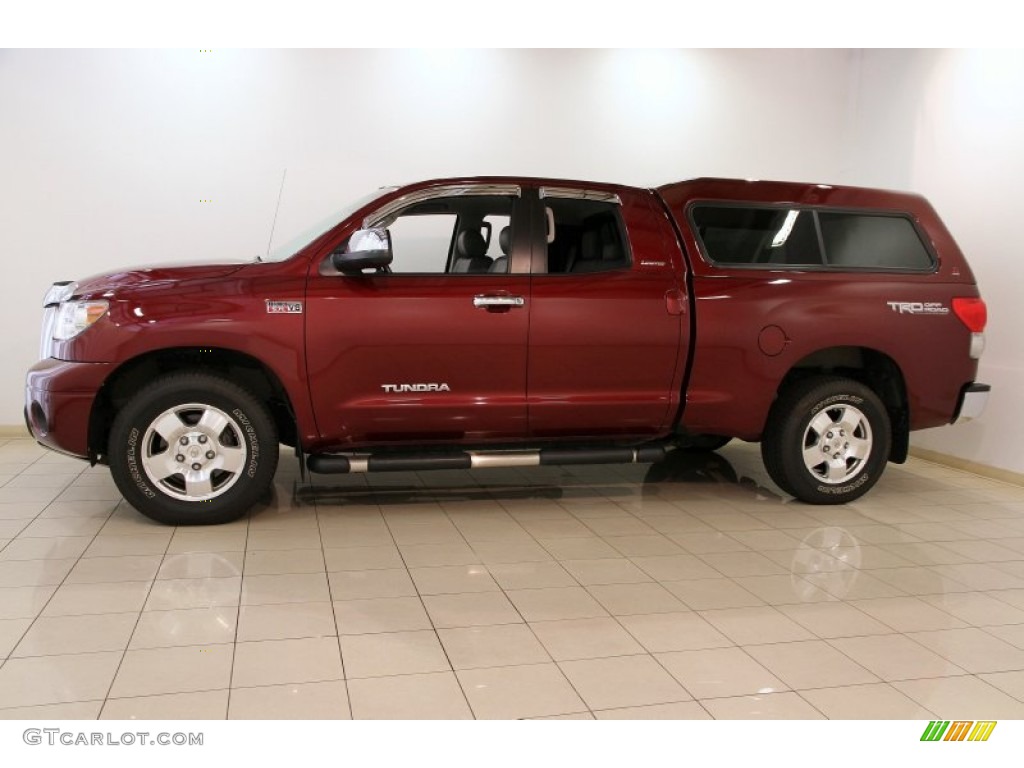 2008 Tundra Limited Double Cab 4x4 - Salsa Red Pearl / Graphite Gray photo #5