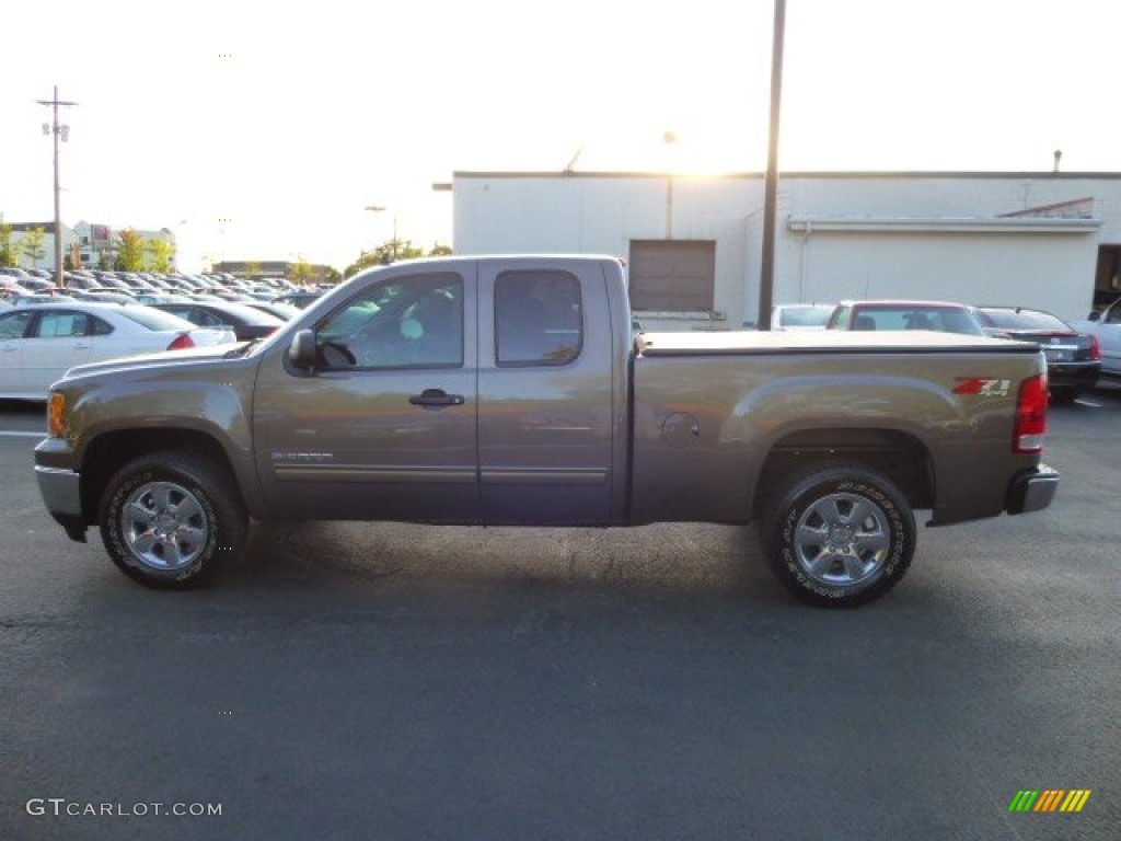 2013 Sierra 1500 SLE Extended Cab 4x4 - Mocha Steel Metallic / Very Dark Cashmere/Light Cashmere photo #4