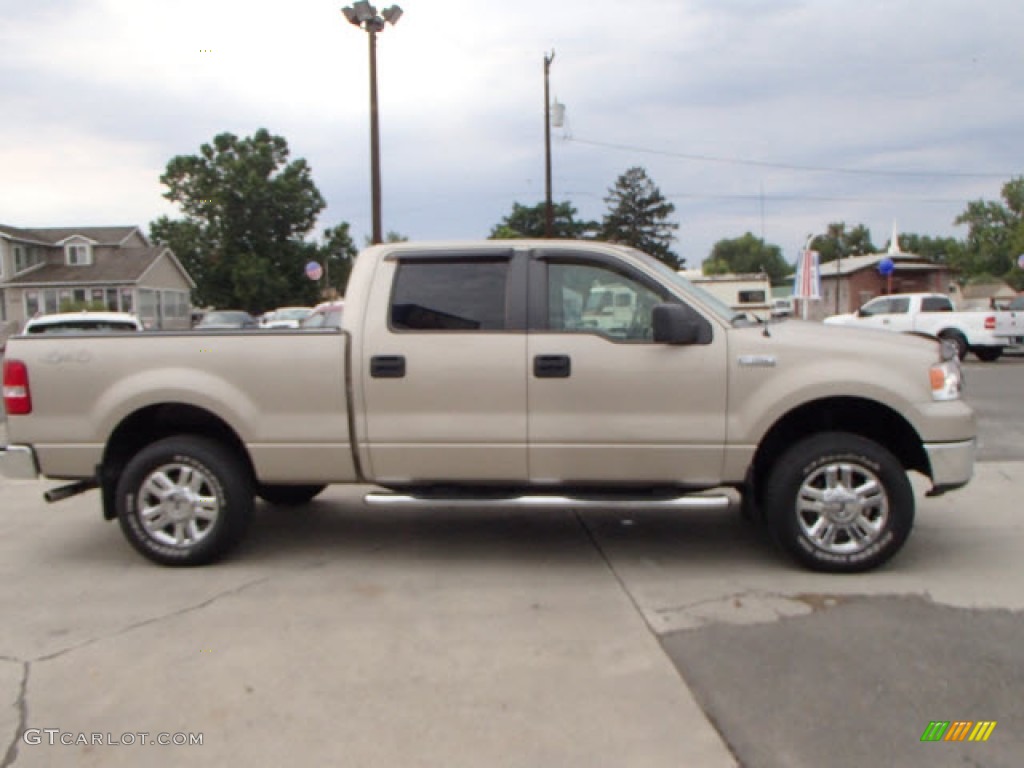 2008 F150 XLT SuperCrew 4x4 - Pueblo Gold Metallic / Tan photo #5