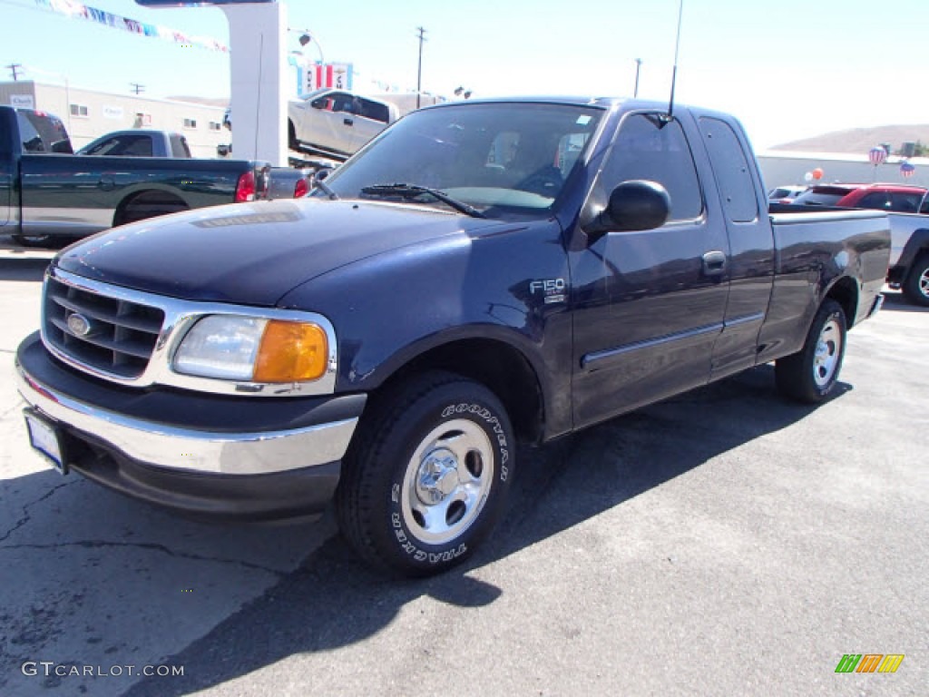 2004 F150 XL Heritage SuperCab - True Blue Metallic / Heritage Graphite Grey photo #7