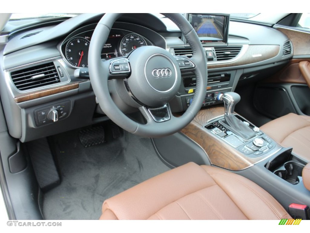 Nougat Brown Interior 2014 Audi A6 3.0T quattro Sedan Photo #85433124