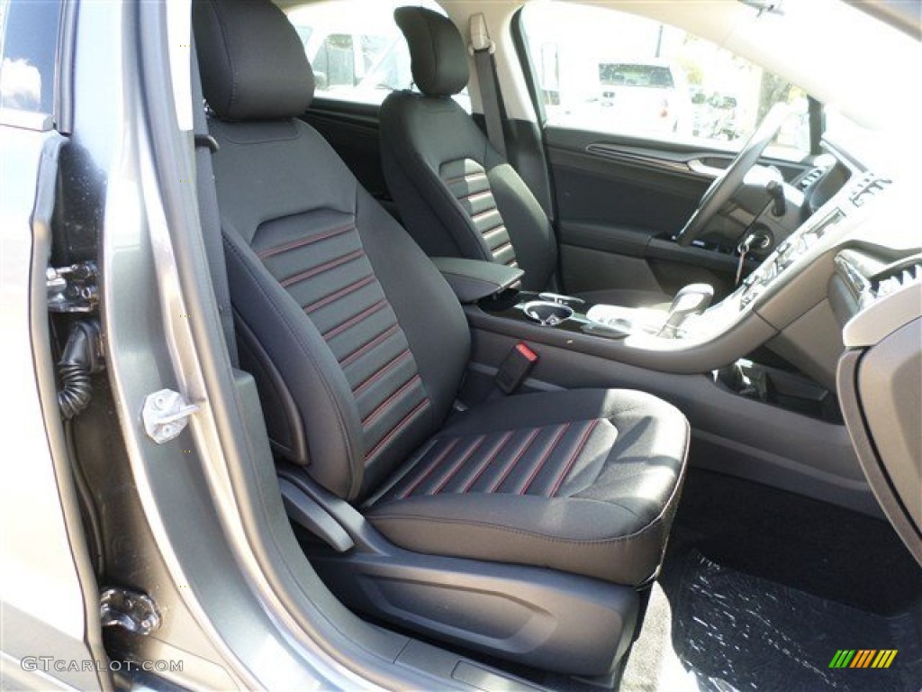 Charcoal Black Interior 2014 Ford Fusion SE EcoBoost Photo #85435569