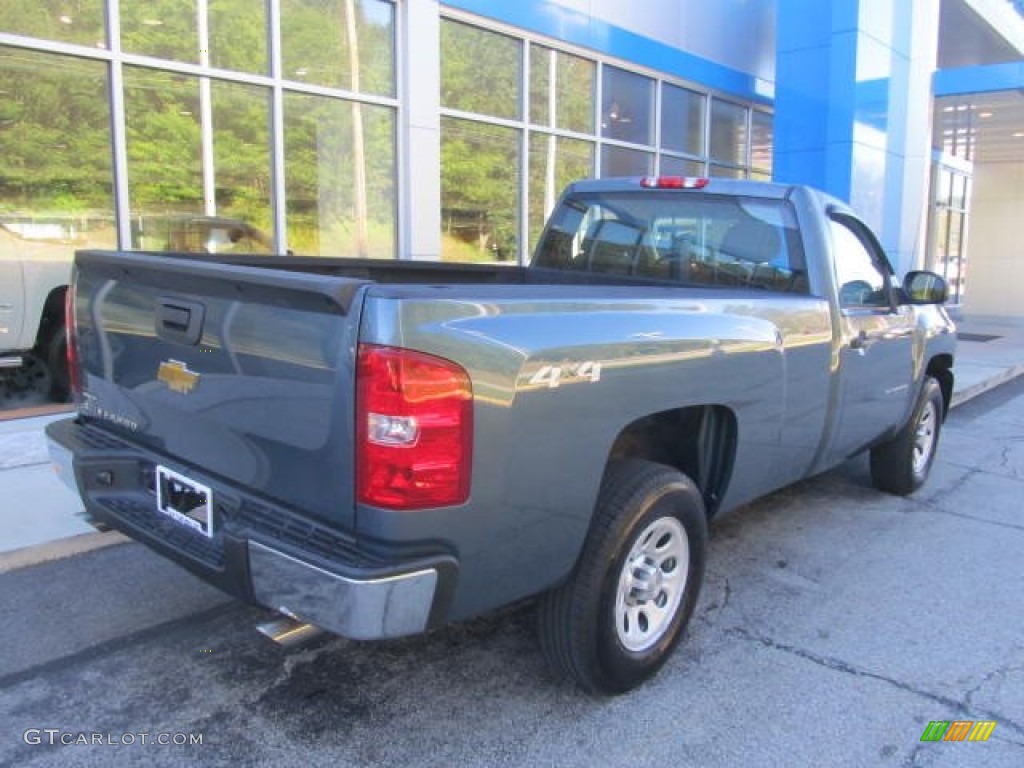 2010 Silverado 1500 Regular Cab 4x4 - Blue Granite Metallic / Dark Titanium photo #4