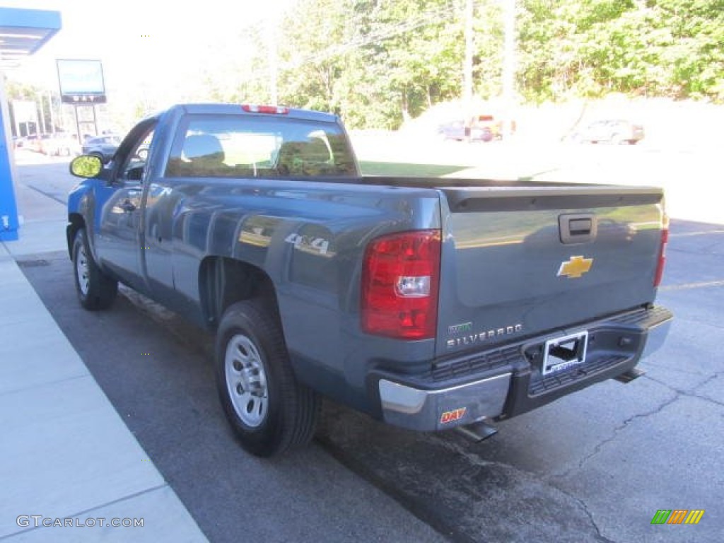 2010 Silverado 1500 Regular Cab 4x4 - Blue Granite Metallic / Dark Titanium photo #7