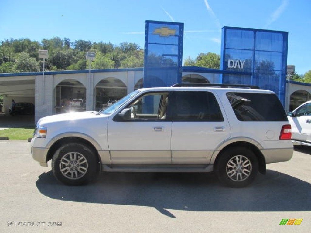 2010 Expedition Eddie Bauer 4x4 - White Platinum Tri-Coat Metallic / Camel photo #2