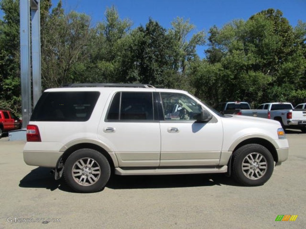 2010 Expedition Eddie Bauer 4x4 - White Platinum Tri-Coat Metallic / Camel photo #6