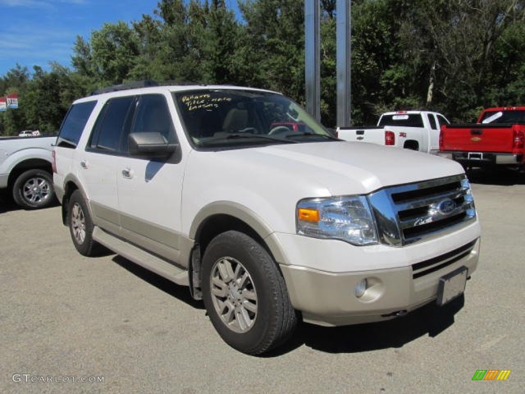 2010 Expedition Eddie Bauer 4x4 - White Platinum Tri-Coat Metallic / Camel photo #7