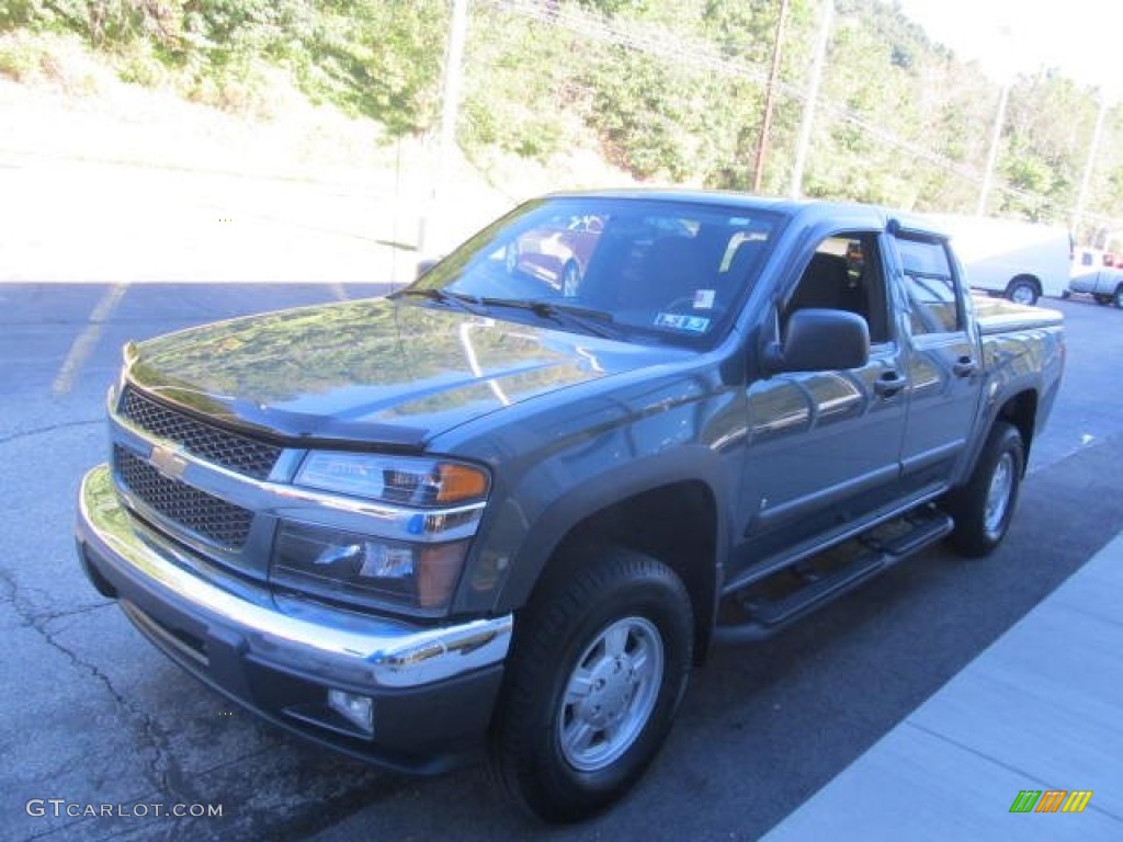 2007 Colorado LT Crew Cab 4x4 - Blue Granite Metallic / Very Dark Pewter photo #9