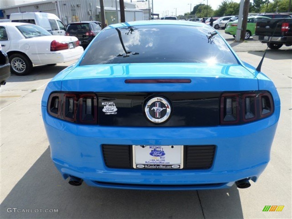 2013 Mustang V6 Coupe - Grabber Blue / Charcoal Black photo #3