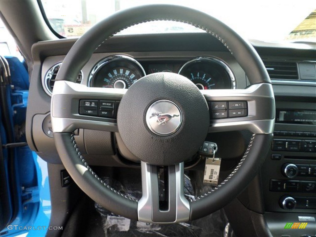 2013 Mustang V6 Coupe - Grabber Blue / Charcoal Black photo #12