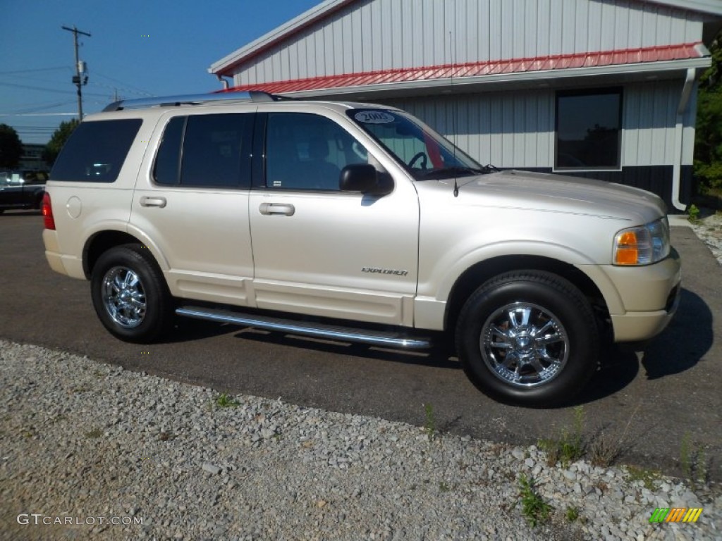 2005 Explorer Limited 4x4 - Ivory Parchment Tri Coat / Midnight Grey photo #7