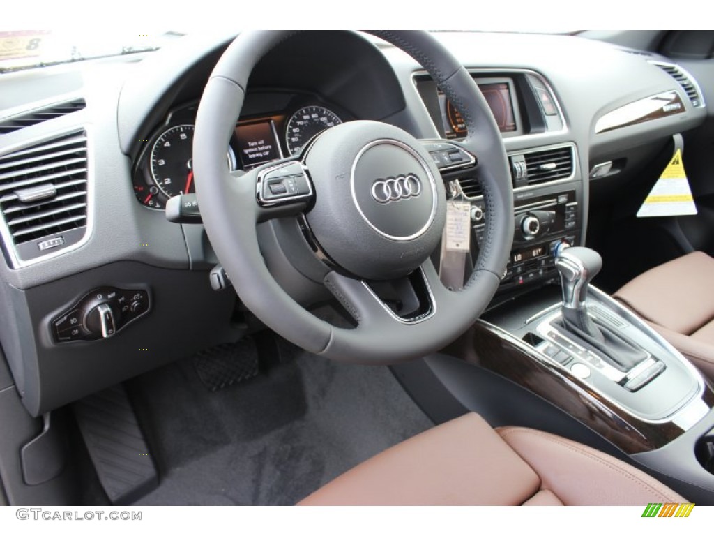 2014 Audi Q5 2.0 TFSI quattro Chestnut Brown Dashboard Photo #85442079