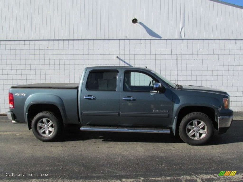 Stealth Gray Metallic 2013 GMC Sierra 1500 SLT Crew Cab 4x4 Exterior Photo #85442514