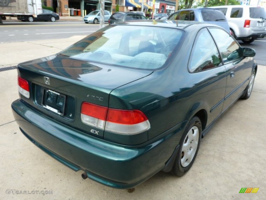 2000 Civic EX Coupe - Clover Green Pearl / Dark Gray photo #11