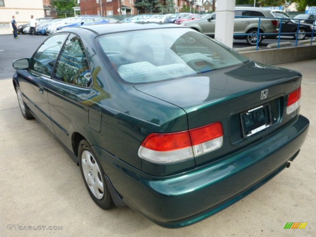 2000 Civic EX Coupe - Clover Green Pearl / Dark Gray photo #12