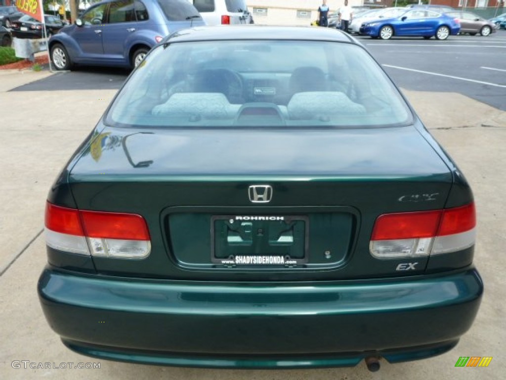 2000 Civic EX Coupe - Clover Green Pearl / Dark Gray photo #16