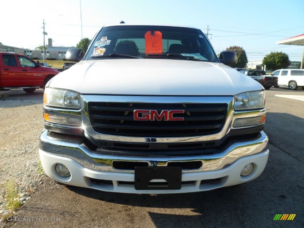 2003 Sierra 2500HD SLE Extended Cab 4x4 - Summit White / Dark Pewter photo #3