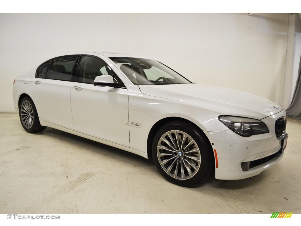 2011 7 Series 750Li Sedan - Mineral White Metallic / Oyster/Black Nappa Leather photo #2