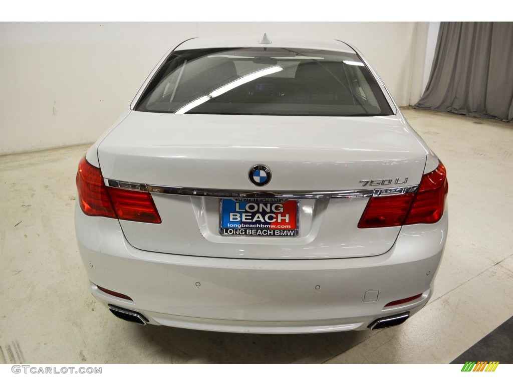 2011 7 Series 750Li Sedan - Mineral White Metallic / Oyster/Black Nappa Leather photo #6