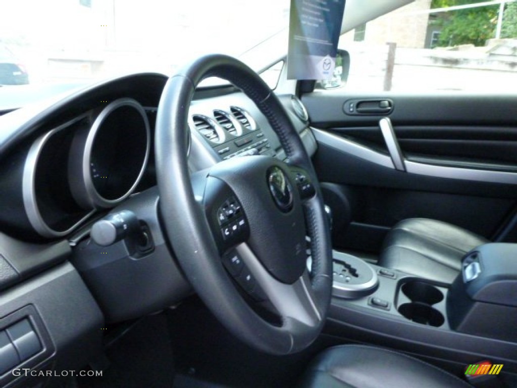 2011 Mazda CX-7 s Touring AWD Black Steering Wheel Photo #85444668