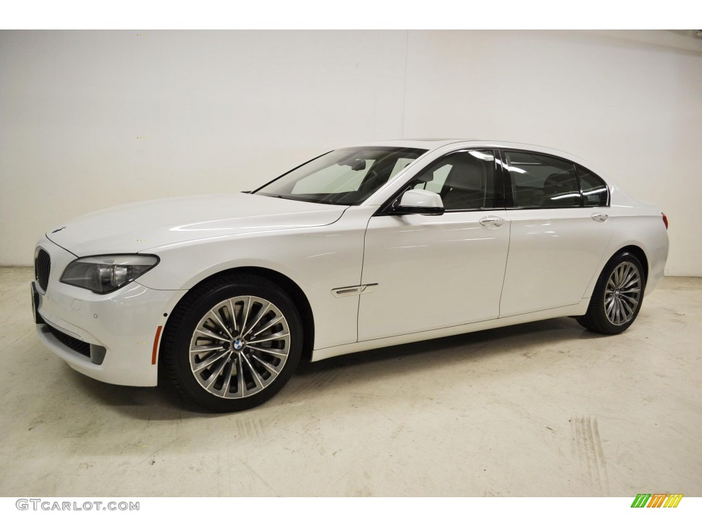 2011 7 Series 750Li Sedan - Mineral White Metallic / Oyster/Black Nappa Leather photo #8
