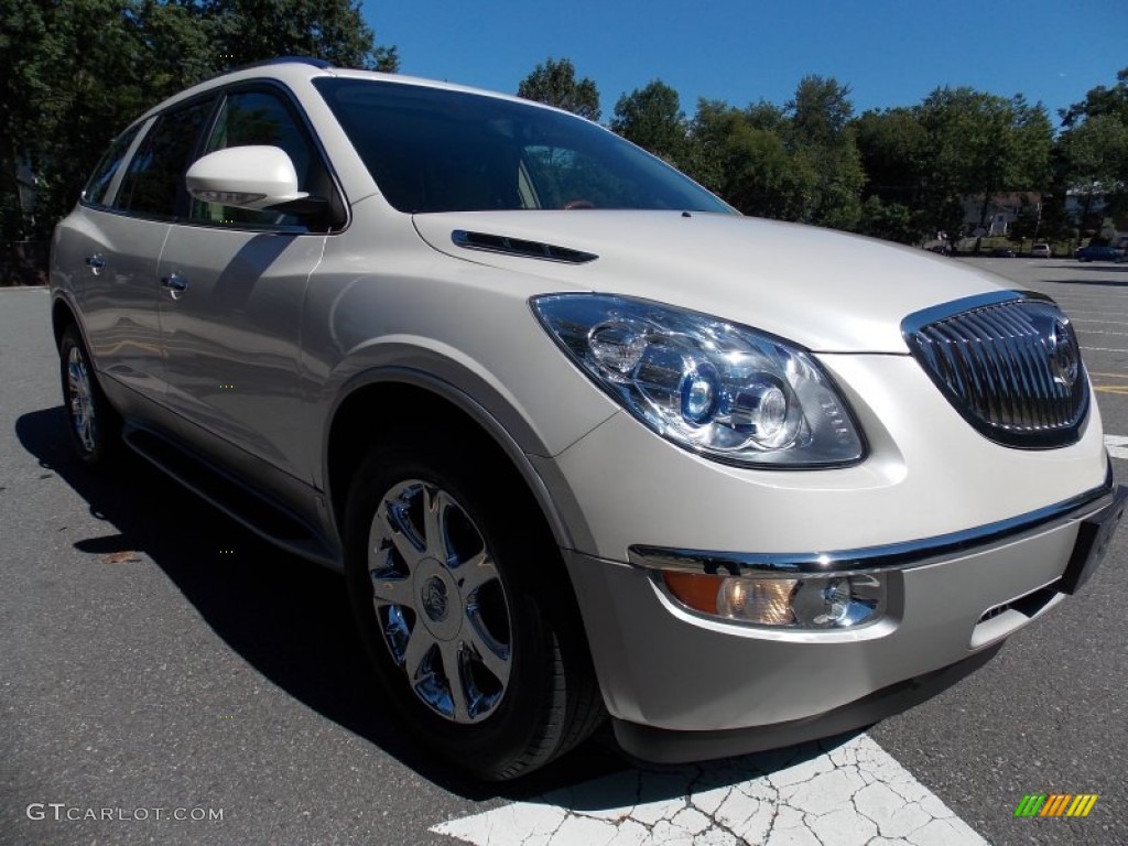 2008 Enclave CXL AWD - White Diamond Tri Coat / Cashmere/Cocoa photo #7