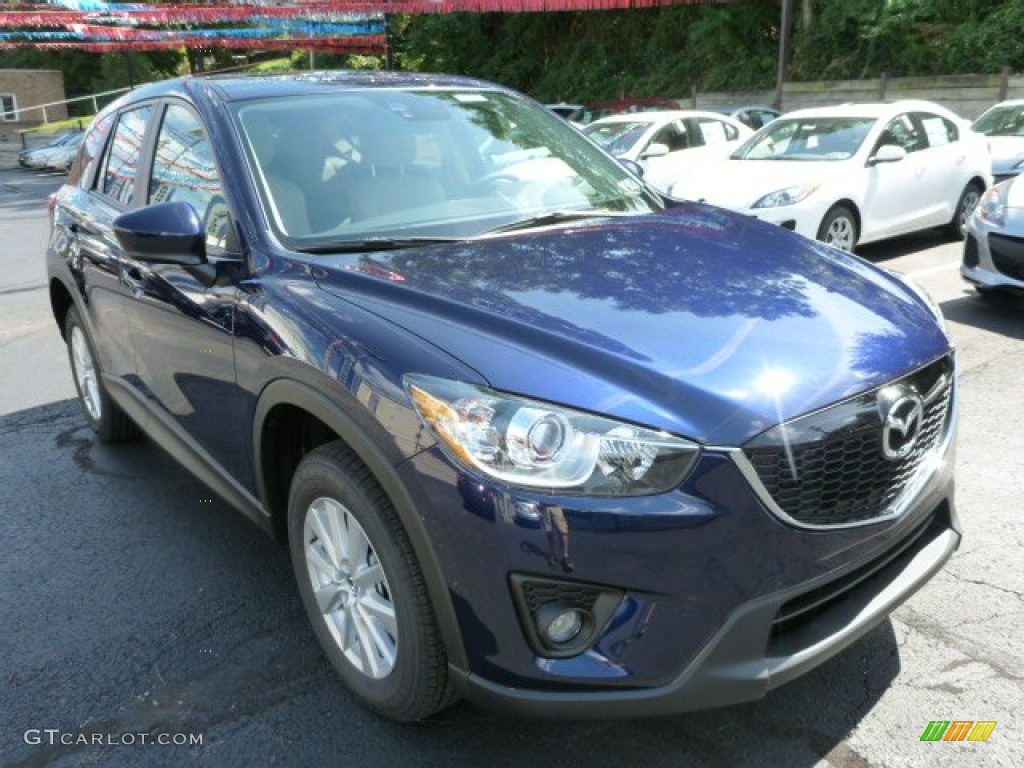 2014 CX-5 Touring AWD - Stormy Blue Mica / Sand photo #7