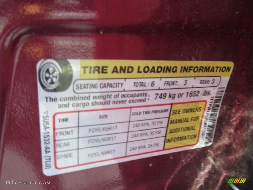 2005 F150 XLT SuperCrew - Dark Toreador Red Metallic / Black photo #21
