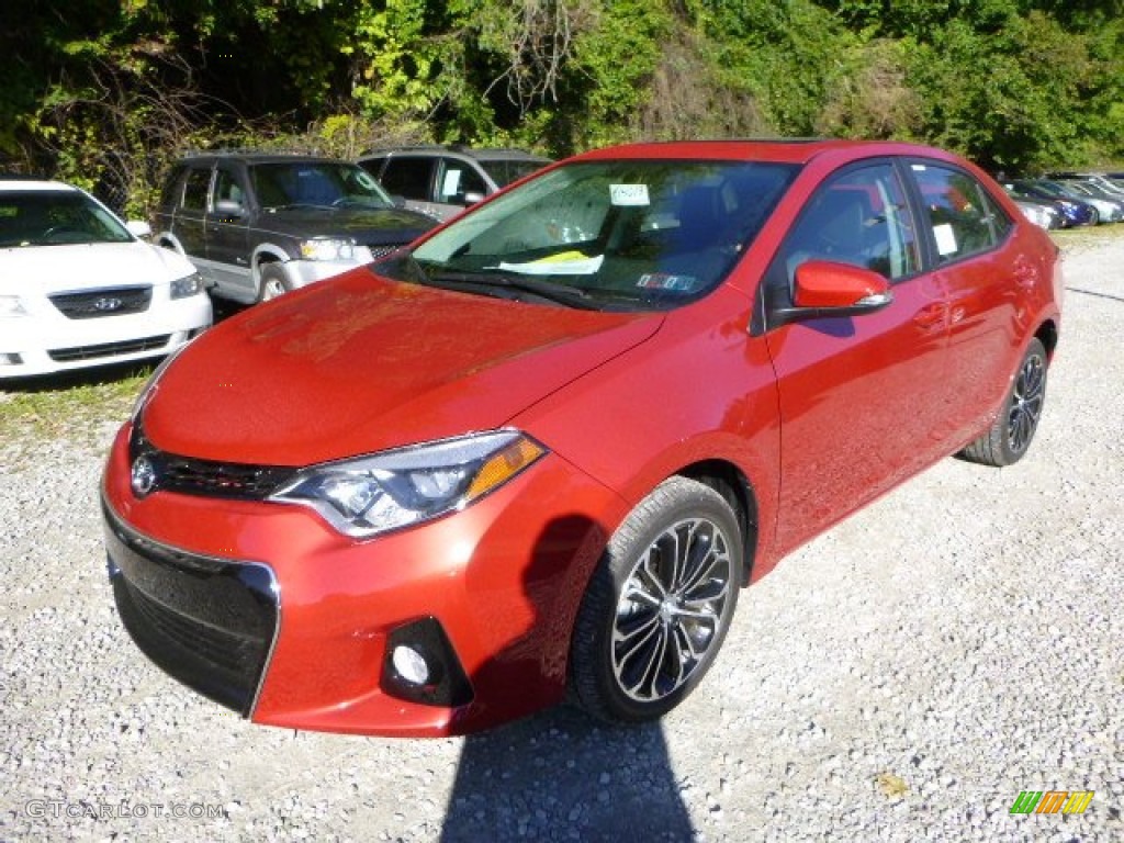 Barcelona Red Metallic 2014 Toyota Corolla S Exterior Photo #85448250