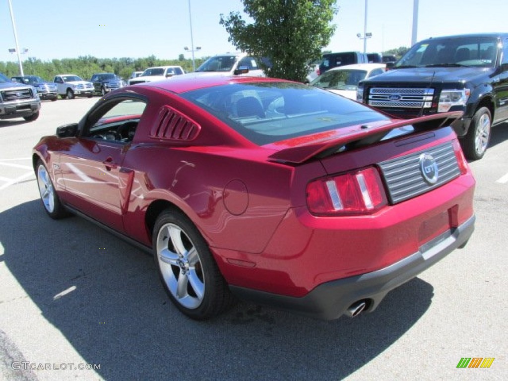 2011 Mustang GT Premium Coupe - Red Candy Metallic / Charcoal Black/Cashmere photo #8