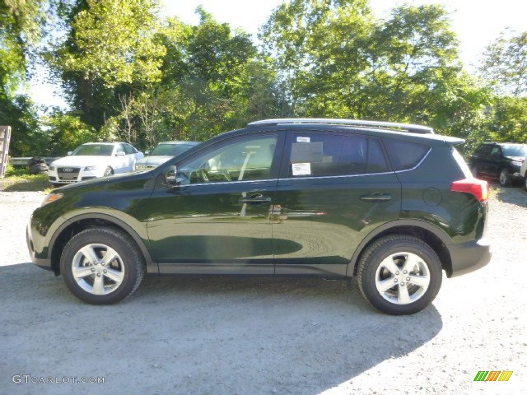 2013 RAV4 XLE AWD - Spruce Green Mica / Ash photo #6