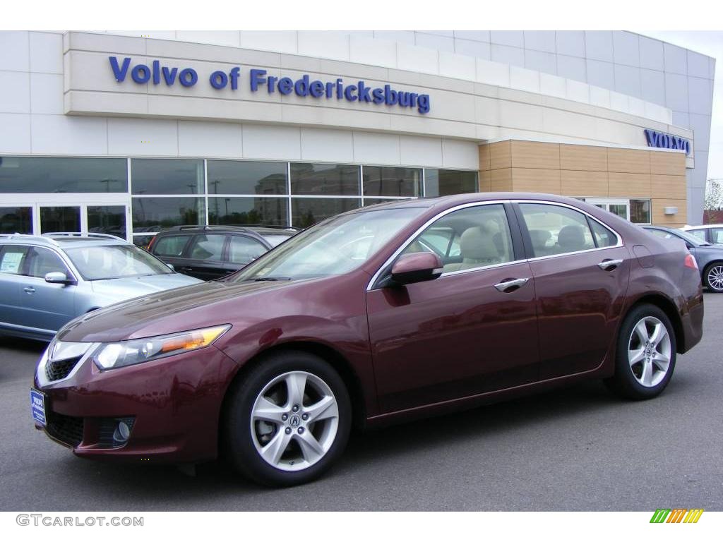 2009 TSX Sedan - Basque Red Pearl / Parchment photo #1