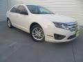 2010 White Suede Ford Fusion S  photo #1