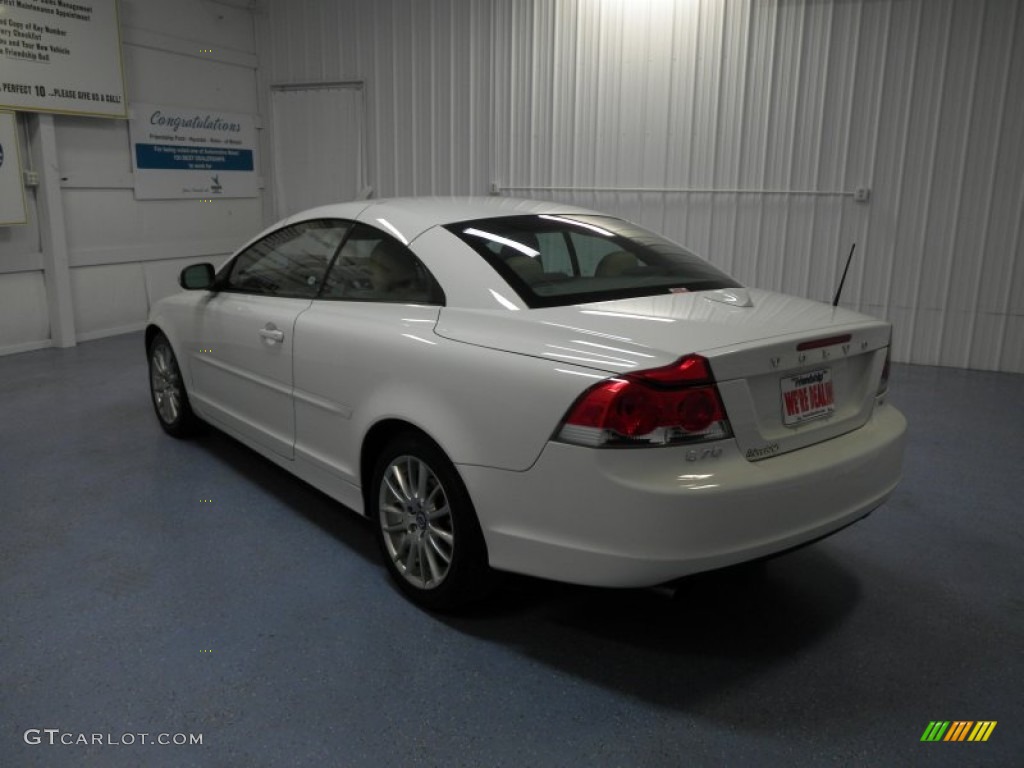 2009 C70 T5 Convertible - Ice White / Calcite photo #8