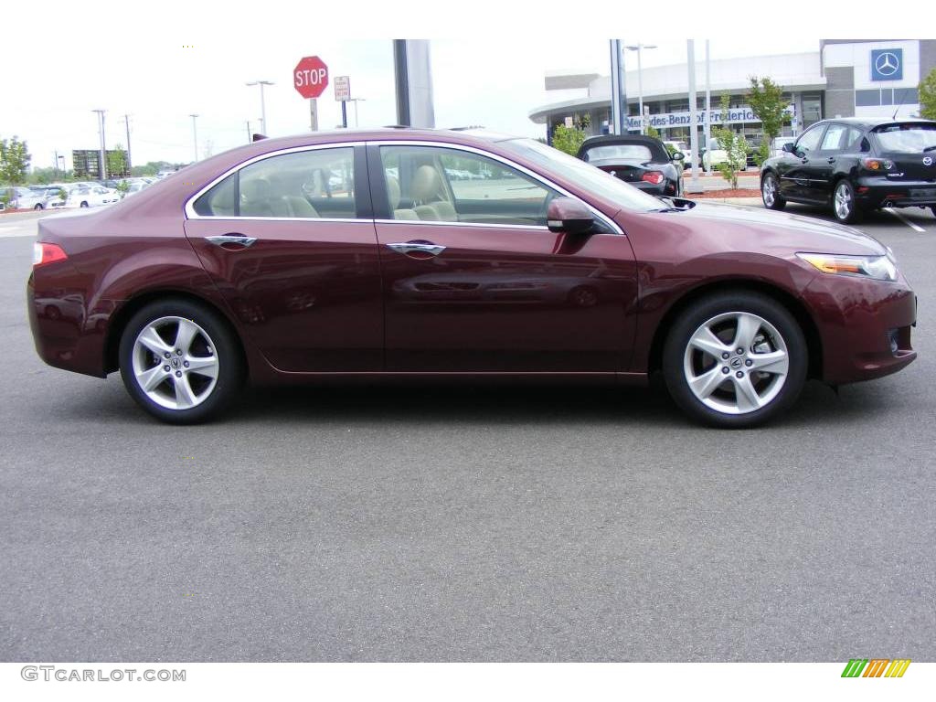 2009 TSX Sedan - Basque Red Pearl / Parchment photo #23