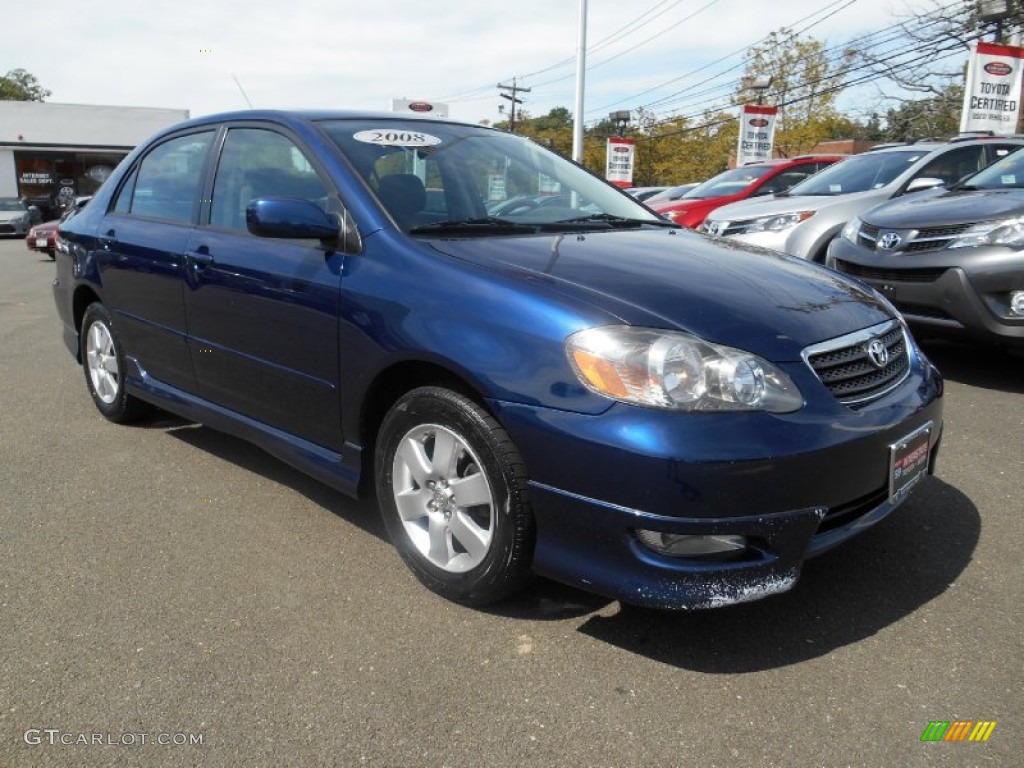 2008 Corolla S - Speedway Blue Metallic / Stone photo #3