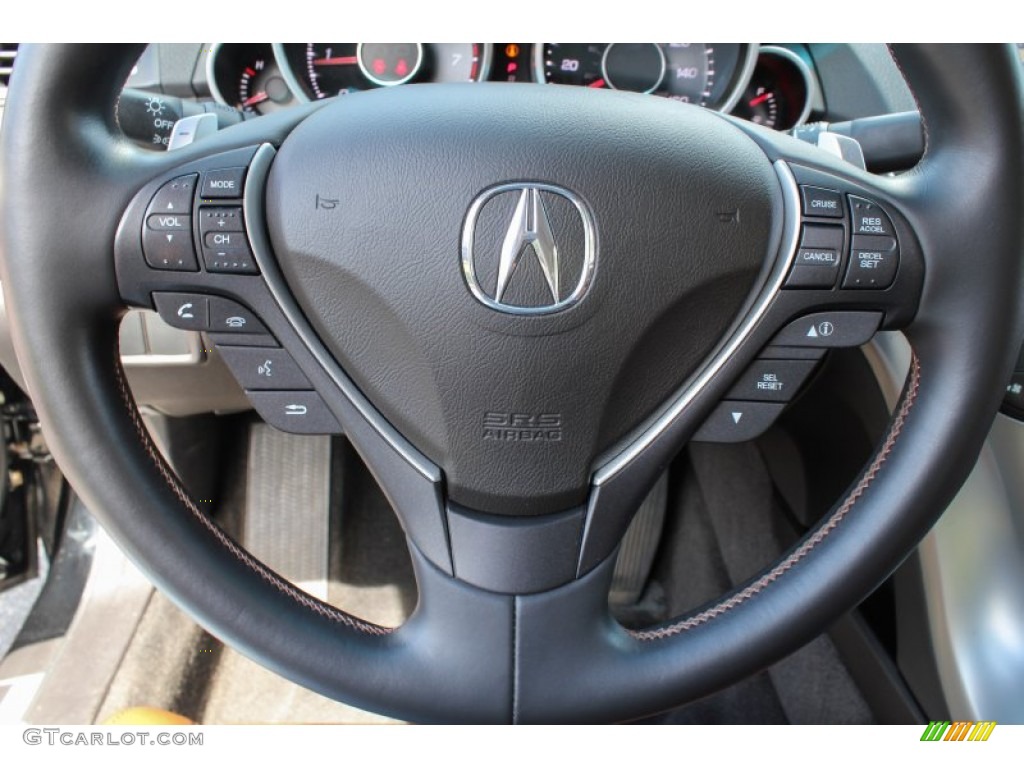 2010 Acura TL 3.7 SHAWD Technology Umber Brown Steering Wheel Photo