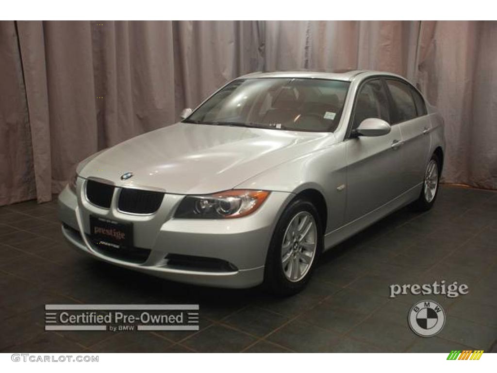 2007 3 Series 328i Sedan - Titanium Silver Metallic / Black photo #1