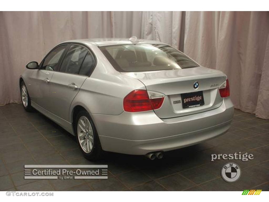 2007 3 Series 328i Sedan - Titanium Silver Metallic / Black photo #3