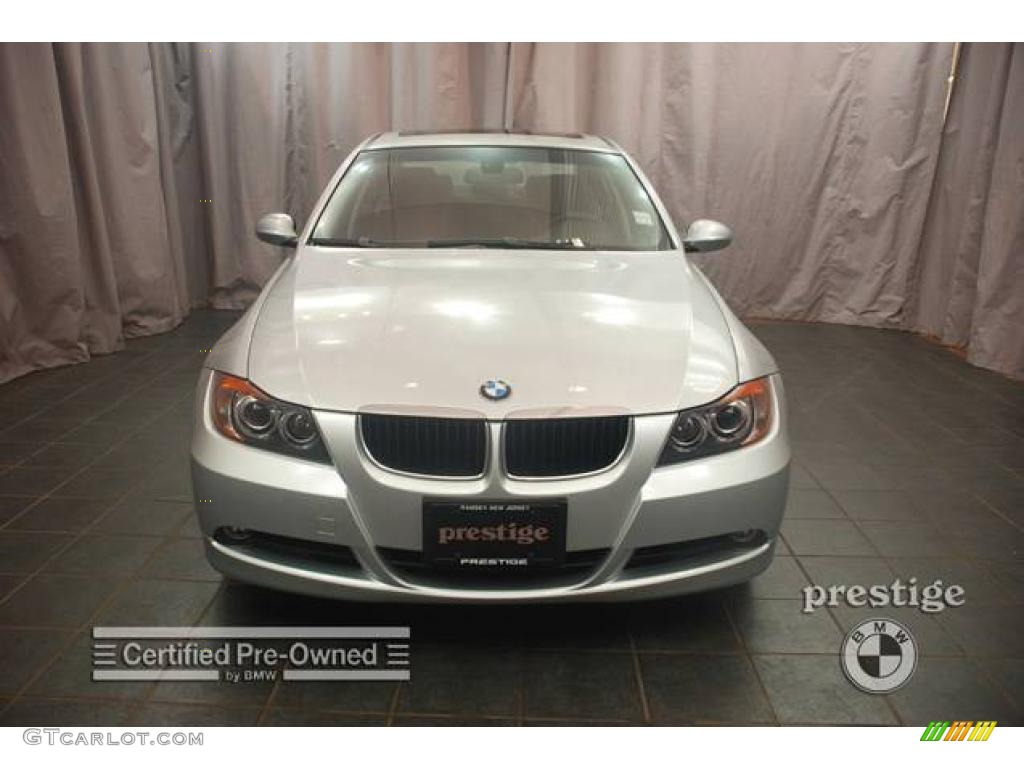 2007 3 Series 328i Sedan - Titanium Silver Metallic / Black photo #6