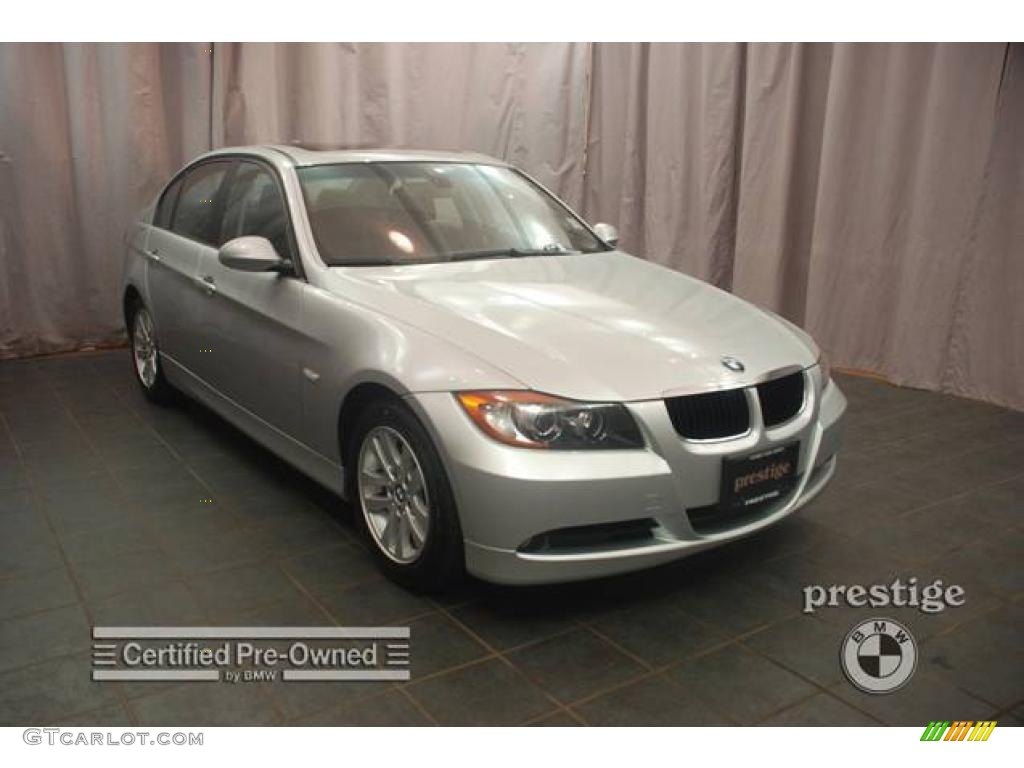 2007 3 Series 328i Sedan - Titanium Silver Metallic / Black photo #7